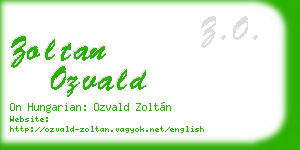 zoltan ozvald business card