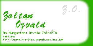 zoltan ozvald business card